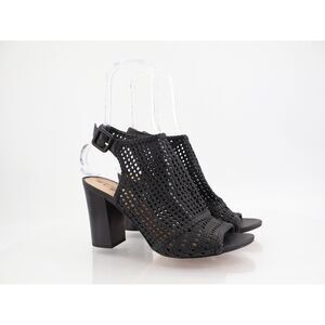 Sam Edelman Women's Evie Sandal Size 9 Block Heel Ankle Strap Black Leather